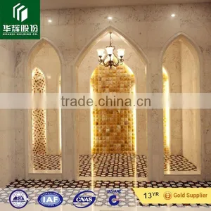 New Crema Marfil Marble Roman Roumd Column Pillar With Tan Brown Cap and Base thumbnail-4