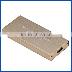 Handheld NGFF M.2 SSD Enclosure USB3.1 to M.2 NGFF Key B SATA Based 2242 mm SSD Box thumbnail-1