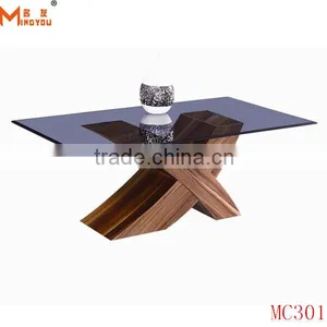 Low Price Tempered Glass Top Modern Coffee Table thumbnail-1
