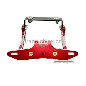 BJ-LPL-030-RD Universal CNC Billet Aluminum Motorcycle Tail Tidy License Plate Bracket thumbnail-4