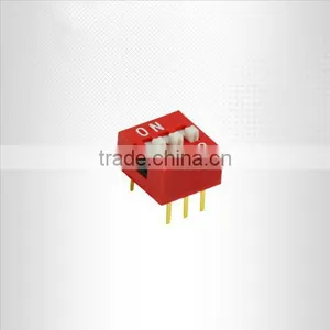 Blue/Red 3 Pin Slide Type DIP Switch thumbnail-1