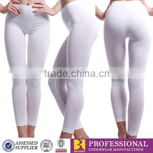 WOMEN PLAIN SEXY WHITE LEGGINGS thumbnail-1