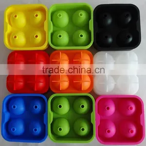4 Grid Ice Cream Cube Trays / Silicone / Colorful / Kitchen thumbnail-3