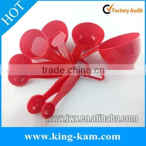 8pc Smooth Plastic Measuring Spoon Set thumbnail-1