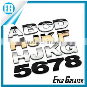 Custom Best Quality Plastic Chrome Car Emblem Lettering Sticker Metal Badge for Car Metal Chrome Emblem thumbnail-2