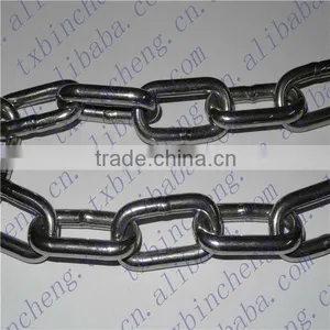 G80 Korean Standard Electric Galvanized Welde Steel Long Link Chain thumbnail-1