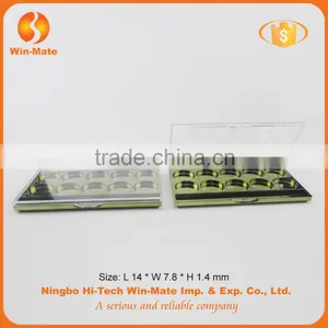 2015 New Arrival Bright Color 10 Hole 14*7.8*1.4CM Rectangle Clear Cap Eyeshadow Palette Packing thumbnail-3
