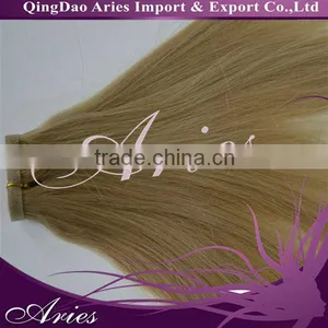 PU Skin Wefts,hand-tied Arts Made From Indian Temple Hair thumbnail-1