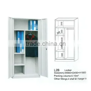 0.6mm Designer Lockers Heavy Steel Locker Metal Wardrobe Locker thumbnail-1