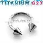 Titanium G23 Circular Barbell - 14g, 1/2", 5mm Cones thumbnail-1