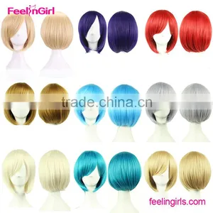 Short Straight Cosplay Bob Style Wigs in Stock thumbnail-1