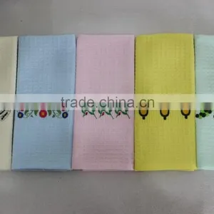 Custom Solid Colorful Waffle Tea Towels 100% Cotton 2016 With Embroidery thumbnail-2