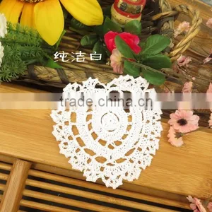 Heart Doilies,wedding Decoration Woven Coasters Cute Heart Shaped Applique thumbnail-3