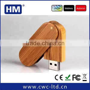 Wholesale Swivel Wood USB Memory Stick 2GB4GB8GB16GB Wooden USB Stick Custom Solution Print/laser Engraving LOGO thumbnail-1