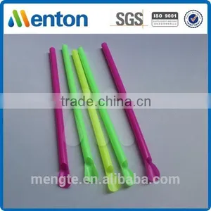High Quality Colorful Thick Palstic Spoon Straw thumbnail-1