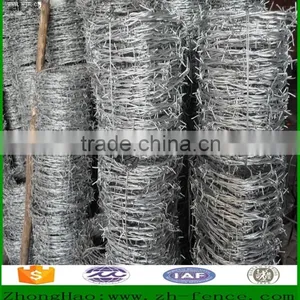 Factory Direct Sale Hot Dipped Galvanized/PVC Coated Barbed Wire Fence thumbnail-1