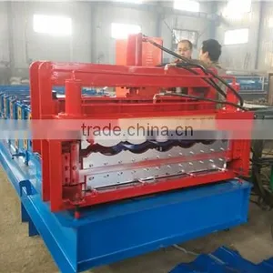 828-910 Trade Assurance Glazed Steel Sheet Roofing Tile Roll Forming Machine for Canton Fair thumbnail-1