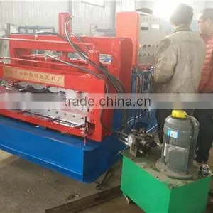 828-910 Trade Assurance Glazed Steel Sheet Roofing Tile Roll Forming Machine for Canton Fair thumbnail-5