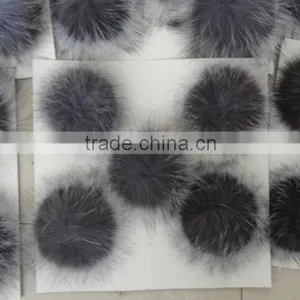 The Most Popular Silver Fox Fur Ball Key Chain / Fox Fur PomPoms thumbnail-5