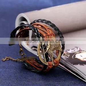 New Hot Jewelry Lots Style Leather Cute Charm Bracelet Cuff Bangle Wrap thumbnail-1