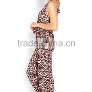 Women Playsuits Wholesale Retro Pattern Printing Jumpsuits/playsuits Women Sexy Jumpsuits thumbnail-3