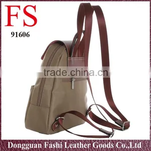 Hot Selling Unisex Soft Kakhi Vintage Nylon Backpacks thumbnail-4