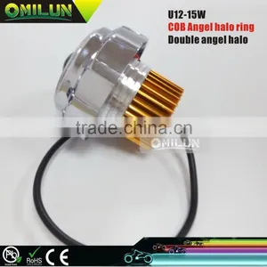 Factory Driect Led Motorcycle Double Angel Eye Headlights thumbnail-3