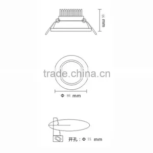 Wholesale New Design Led Celing Light 3w/5w/7w/9w /12w/18w Led Down Lighting CE ROHS thumbnail-2