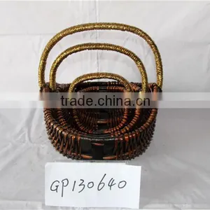 Wholesale Wicker Baskets Rattan Cane Webbing Christmas Gift Baskets Empty thumbnail-3