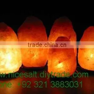 Beautiful Carved Natural Himalayan Rock Crystal Salt Lamp thumbnail-1