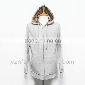 Mens Warm Thick Fleece Fur Hoodie Zip Up OEM Sweatshirt thumbnail-1