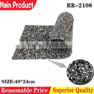 Black Crystal Diamond and Stone Trimming Mesh thumbnail-1