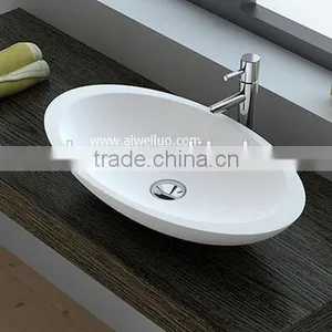 Modern Acrylic Solid Surface Wall Hung Wash Basin,Solid Stone Resin Wash Basin thumbnail-1