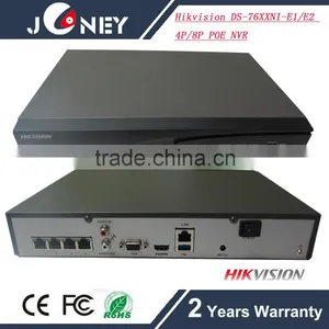 Economic Hikvision Embedded Plug & Play 4ch POE NVR Supports 4ch IP Camera Input thumbnail-1