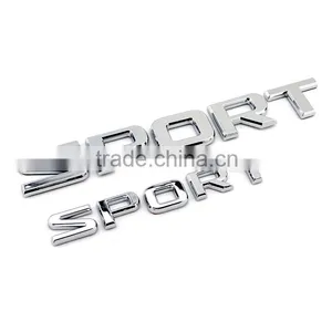 Plastic Chrome Letter Sports Car Badges and Emblems thumbnail-2