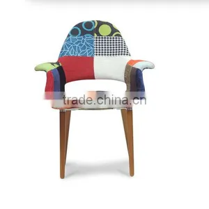 Colorful Living Room Chair Patchwork Chair With Arm thumbnail-2