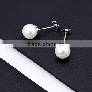 Fashion Earring Made in Stainless Steel , Water Droplet Pearl Earring,pearl Jewelry thumbnail-2