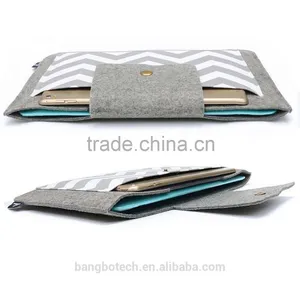 Wool Felt Sleeve Canvas Bag for Ipad Tablet pc Cover for Macbook Case thumbnail-3