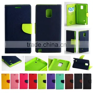 Mercury Goospery Leather Flip Case for Note4, Newest Shockproof Credit Card Slots Case for Samsung thumbnail-1