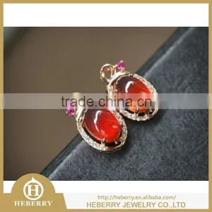 Fashion Natural Crystal Gemstone Earrings With 925 Sterling Silver thumbnail-5