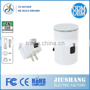 International Power Adapter and Travel With3.1A USB Charger - Cover Over 150 Countries thumbnail-5