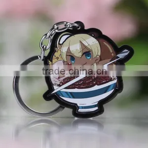 High Quality Picture Print Unusual Black Board Transparent Plastic Acrylic Key Chains thumbnail-4
