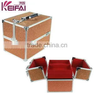 Good-Looking Custom Logo Red Pvc Small Cosmetic Lock Storage Box thumbnail-1