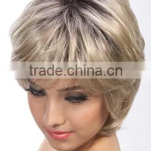 Synthetic Hair Wig, Blonde Short Synthetic Full Lace Wigs for White Women thumbnail-2