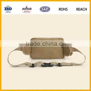Classical Style Multilayer Adjustable Strap Canvas Waist Bag for Outdoor Cycling thumbnail-2