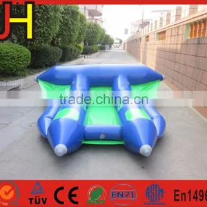 2 Tubes Flying Towables, Inflatable Flying Fish Banana Boat For Water Sports thumbnail-3