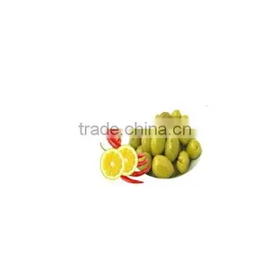 Green Olives With Cayenne Peppers and Lemon, High Quality 100% Tunisian Table Olives,Table Olives With Cayenne Peppers and Lemon thumbnail-3
