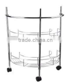 2 Tier Chrome Bathroom Under Basin Sink Storage Shelf Rack & Towel Rail thumbnail-1