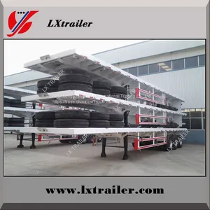 Sinotruk 3 Axles Flatbed Container Semi Trailer thumbnail-4