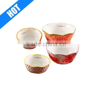 Flea Market Ceramic Decorated Measuring Bowls thumbnail-1